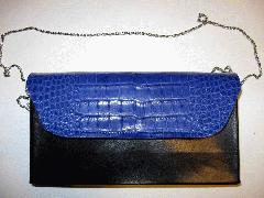 Cobalt Blue Alligatrix Flap Bag Front Closed - Web.JPG